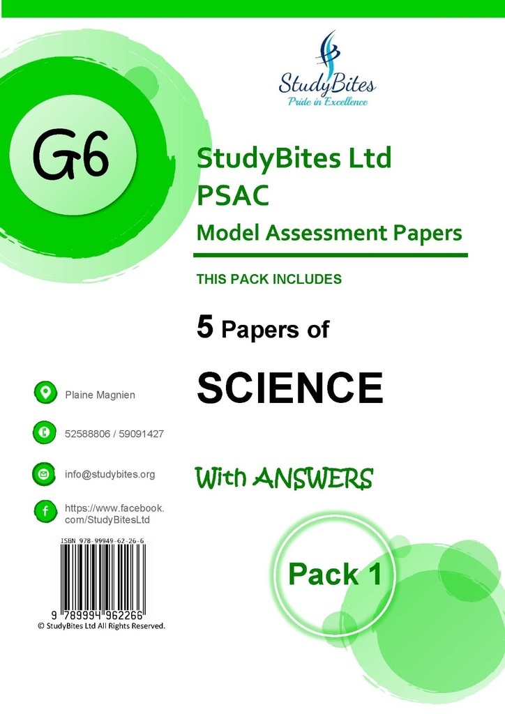 Grade 6 Model Assessment Papers Science Pack 1