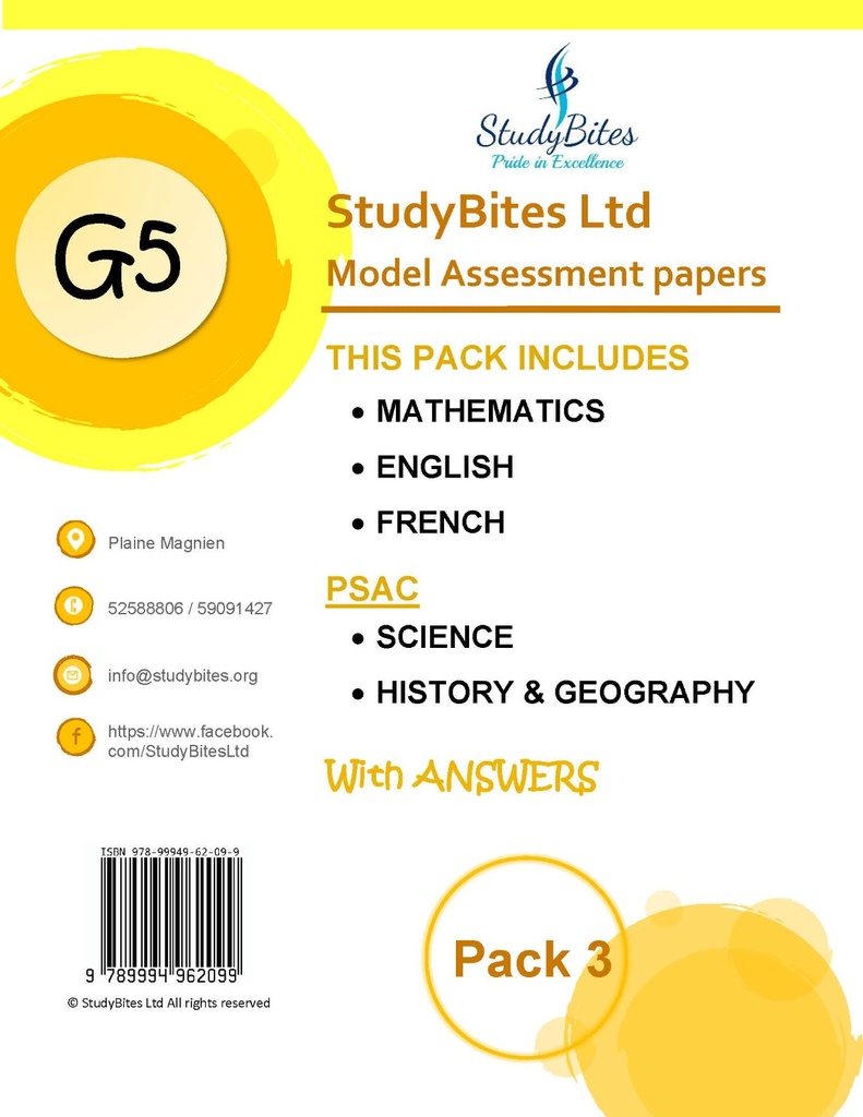 Grade 5 Model Assessment Papers Pack 3