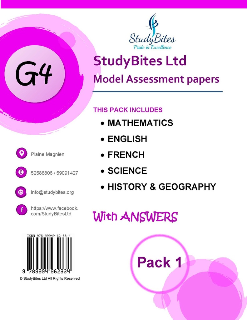 Grade 4 Model Assessment Papers Pack 1