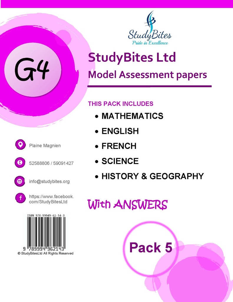 Grade 4 Model Assessment Papers Pack 5