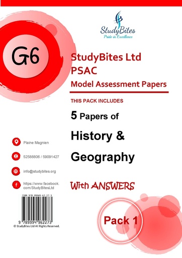 Grade 6 Model Assessment Papers History Geography Pack 1