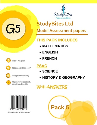 Grade 5 Model Assessment Papers Pack 5