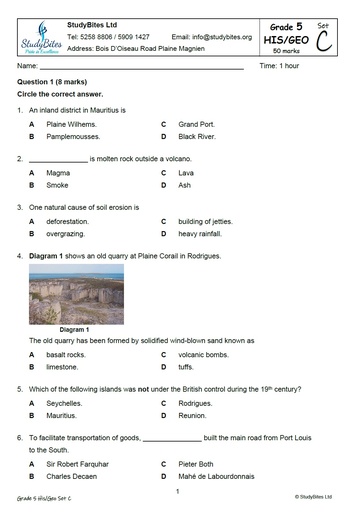 Grade 5 Mock Papers Set C (5 in 1)